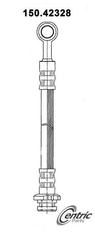 Front View of Rear Right Brake Hydraulic Hose CENTRIC 150.42328