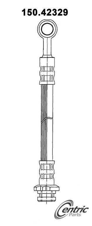 Front View of Rear Left Brake Hydraulic Hose CENTRIC 150.42329