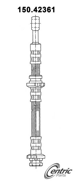 Front View of Rear Right Brake Hydraulic Hose CENTRIC 150.42361