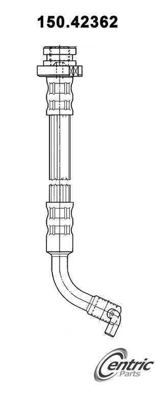 Front View of Rear Left Brake Hydraulic Hose CENTRIC 150.42362