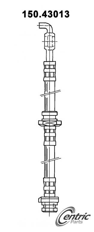 Front View of Front Brake Hydraulic Hose CENTRIC 150.43013