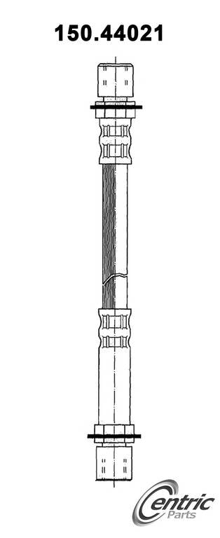 Front View of Front Brake Hydraulic Hose CENTRIC 150.44021