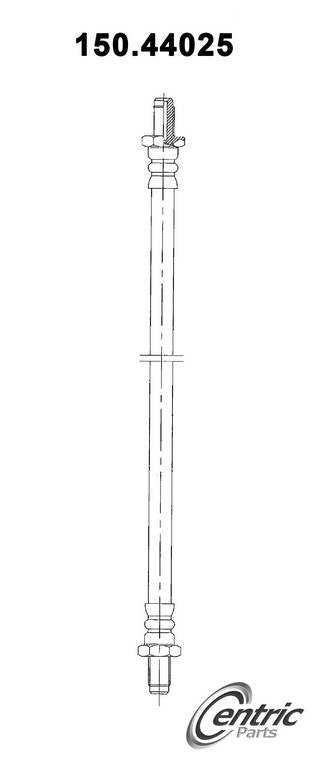 Front View of Front Brake Hydraulic Hose CENTRIC 150.44025