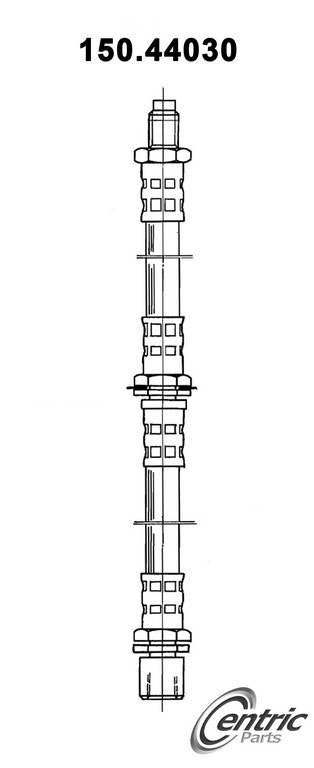 Front View of Front Brake Hydraulic Hose CENTRIC 150.44030