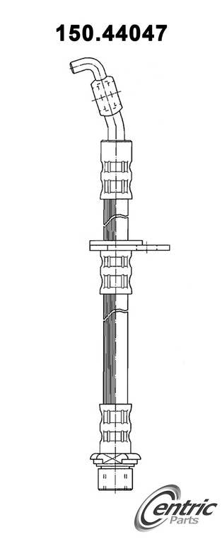 Front View of Front Right Brake Hydraulic Hose CENTRIC 150.44047