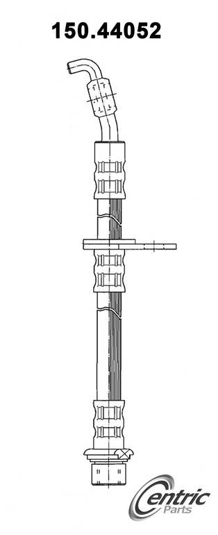 Front View of Front Right Brake Hydraulic Hose CENTRIC 150.44052