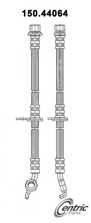 Front View of Front Left Brake Hydraulic Hose CENTRIC 150.44064