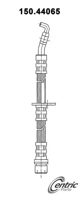 Front View of Front Right Brake Hydraulic Hose CENTRIC 150.44065