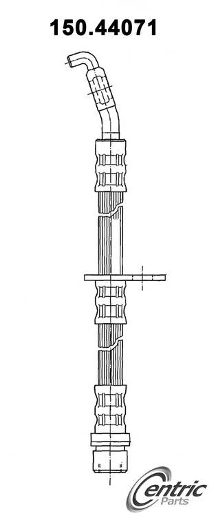 Front View of Front Right Brake Hydraulic Hose CENTRIC 150.44071