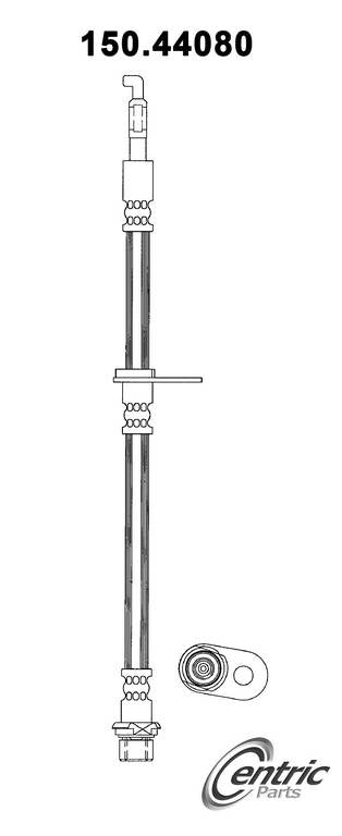 Front View of Front Left Brake Hydraulic Hose CENTRIC 150.44080