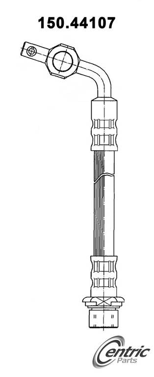 Front View of Front Brake Hydraulic Hose CENTRIC 150.44107