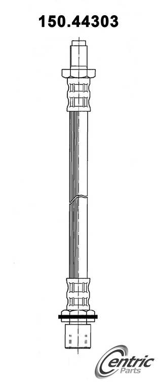 Front View of Rear Brake Hydraulic Hose CENTRIC 150.44303