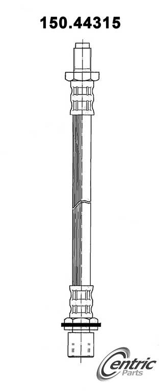 Front View of Rear Brake Hydraulic Hose CENTRIC 150.44315