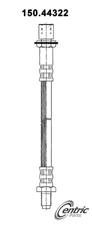 Front View of Rear Brake Hydraulic Hose CENTRIC 150.44322