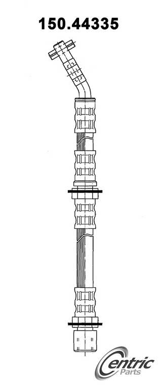 Front View of Rear Brake Hydraulic Hose CENTRIC 150.44335