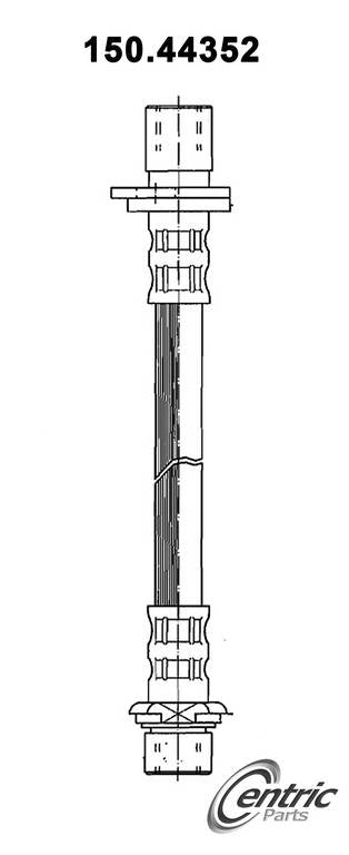 Front View of Rear Left Brake Hydraulic Hose CENTRIC 150.44352