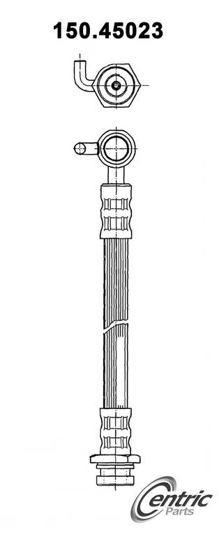 Front View of Front Right Brake Hydraulic Hose CENTRIC 150.45023