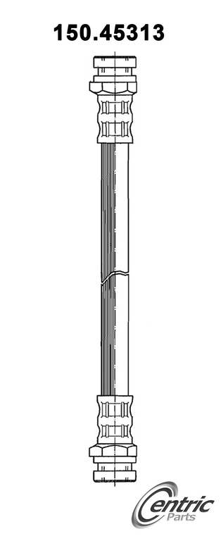 Front View of Rear Brake Hydraulic Hose CENTRIC 150.45313