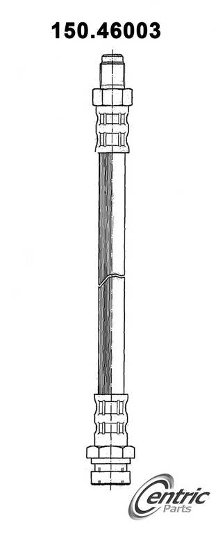 Front View of Front Upper Brake Hydraulic Hose CENTRIC 150.46003