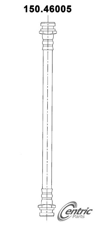 Front View of Front Brake Hydraulic Hose CENTRIC 150.46005