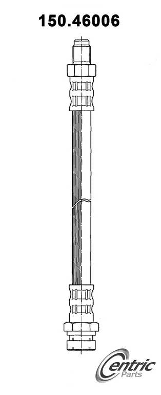 Front View of Front Upper Brake Hydraulic Hose CENTRIC 150.46006