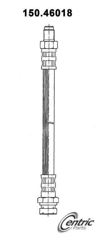 Front View of Front Brake Hydraulic Hose CENTRIC 150.46018