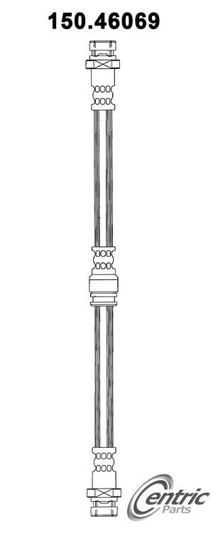 Front View of Front Brake Hydraulic Hose CENTRIC 150.46069