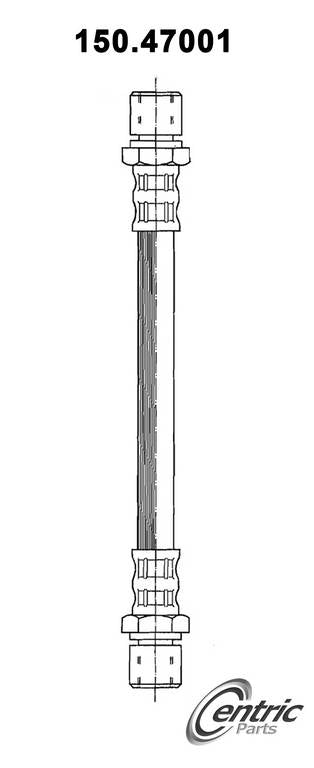 Front View of Rear Brake Hydraulic Hose CENTRIC 150.47001