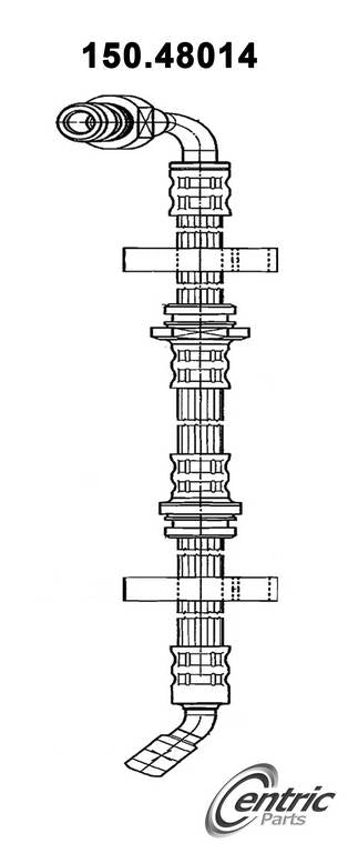 Front View of Front Left Brake Hydraulic Hose CENTRIC 150.48014