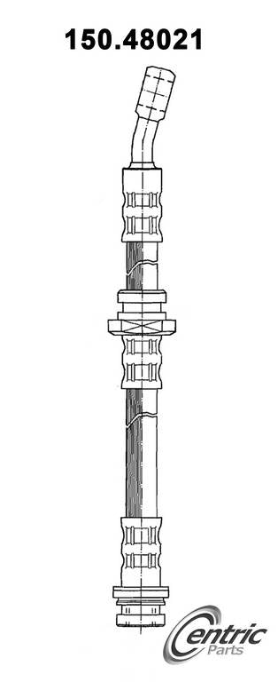 Front View of Front Brake Hydraulic Hose CENTRIC 150.48021