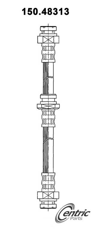 Front View of Rear Brake Hydraulic Hose CENTRIC 150.48313