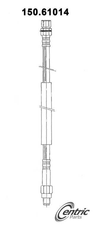 Front View of Front Brake Hydraulic Hose CENTRIC 150.61014