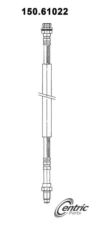 Front View of Front Brake Hydraulic Hose CENTRIC 150.61022