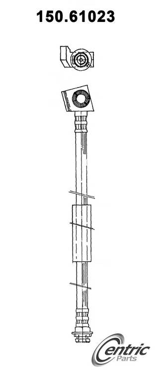 Front View of Front Left Brake Hydraulic Hose CENTRIC 150.61023