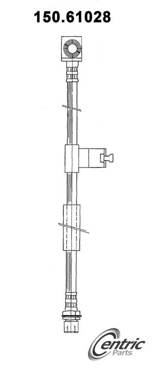 Front View of Front Left Brake Hydraulic Hose CENTRIC 150.61028