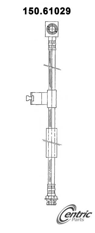 Front View of Front Right Brake Hydraulic Hose CENTRIC 150.61029