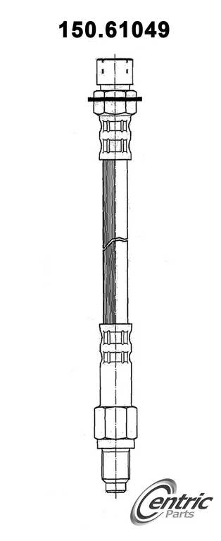 Front View of Front Brake Hydraulic Hose CENTRIC 150.61049