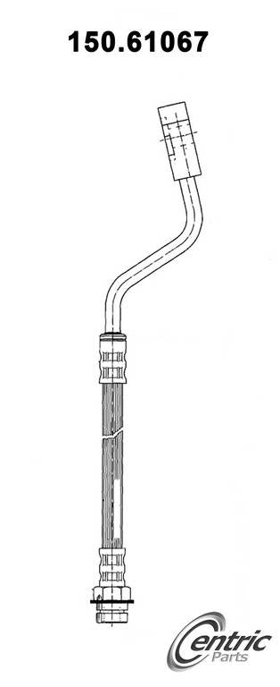 Front View of Front Right Brake Hydraulic Hose CENTRIC 150.61067