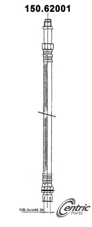 Front View of Front Brake Hydraulic Hose CENTRIC 150.62001