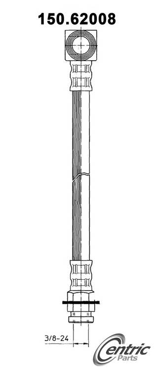 Front View of Front Brake Hydraulic Hose CENTRIC 150.62008