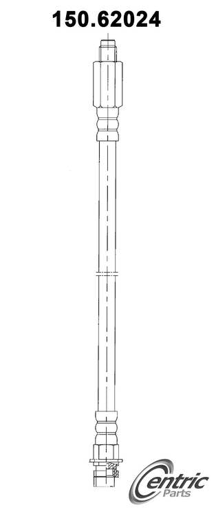 Front View of Front Brake Hydraulic Hose CENTRIC 150.62024