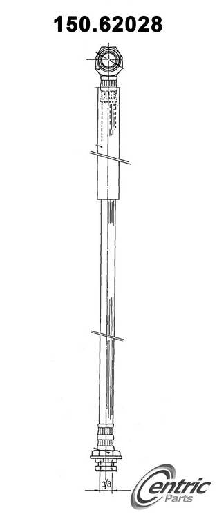 Front View of Front Brake Hydraulic Hose CENTRIC 150.62028