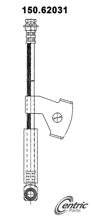 Front View of Front Right Brake Hydraulic Hose CENTRIC 150.62031