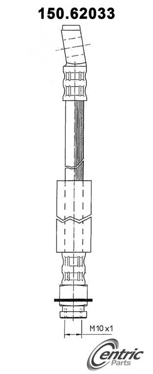 Front View of Front Right Brake Hydraulic Hose CENTRIC 150.62033