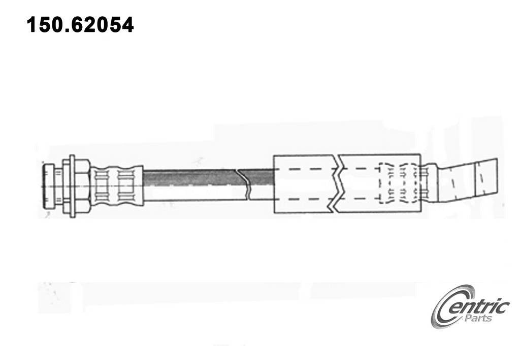 Front View of Front Brake Hydraulic Hose CENTRIC 150.62054