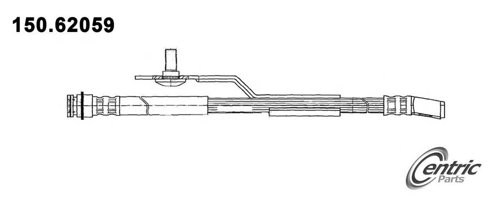 Front View of Front Left Brake Hydraulic Hose CENTRIC 150.62059