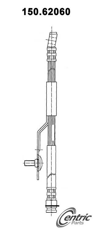 Front View of Front Right Brake Hydraulic Hose CENTRIC 150.62060