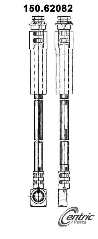 Front View of Front Right Brake Hydraulic Hose CENTRIC 150.62082