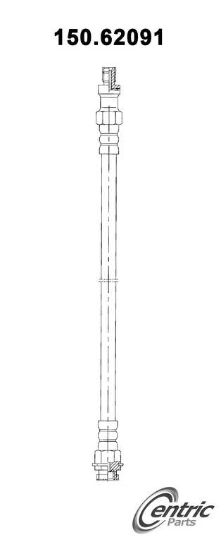 Front View of Front Brake Hydraulic Hose CENTRIC 150.62091