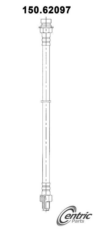 Front View of Front Brake Hydraulic Hose CENTRIC 150.62097